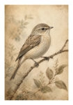 Poster VINTAGE DARK ACADEMIA BIRD