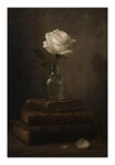 Poster VINTAGE DARK ACADEMIA BOOKS AND ROSES 4