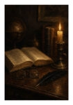 Poster VINTAGE DARK ACADEMIA BOOK