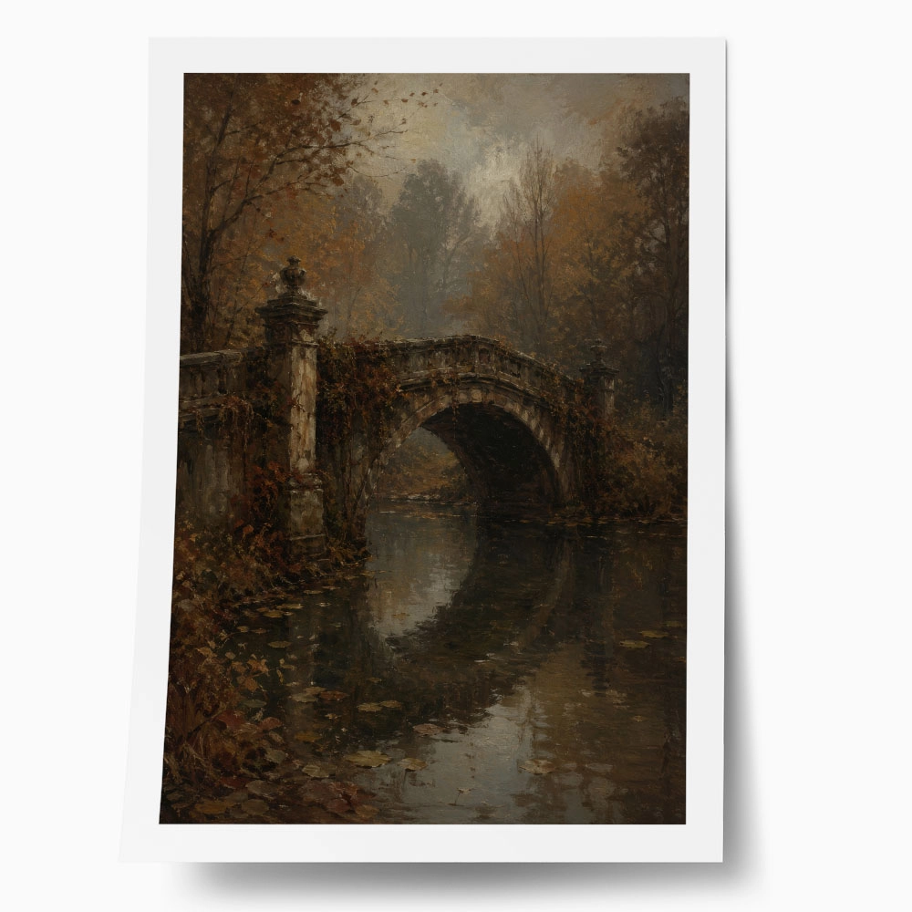 Poster VINTAGE DARK ACADEMIA BRIDGE