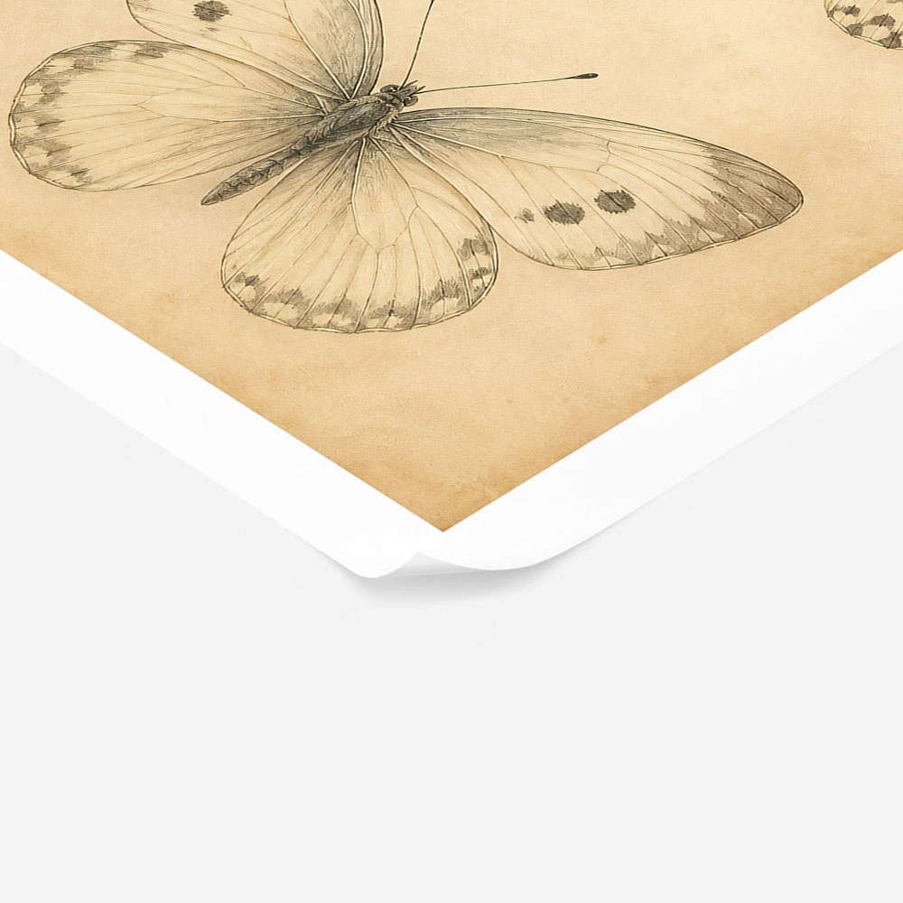 Poster VINTAGE DARK ACADEMIA BUTTERFLIES 2