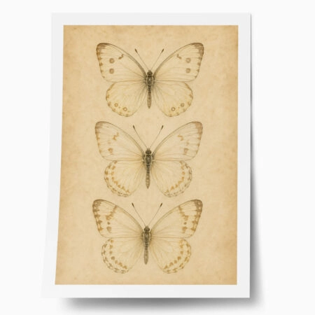 Poster VINTAGE DARK ACADEMIA BUTTERFLIES 4 - 
