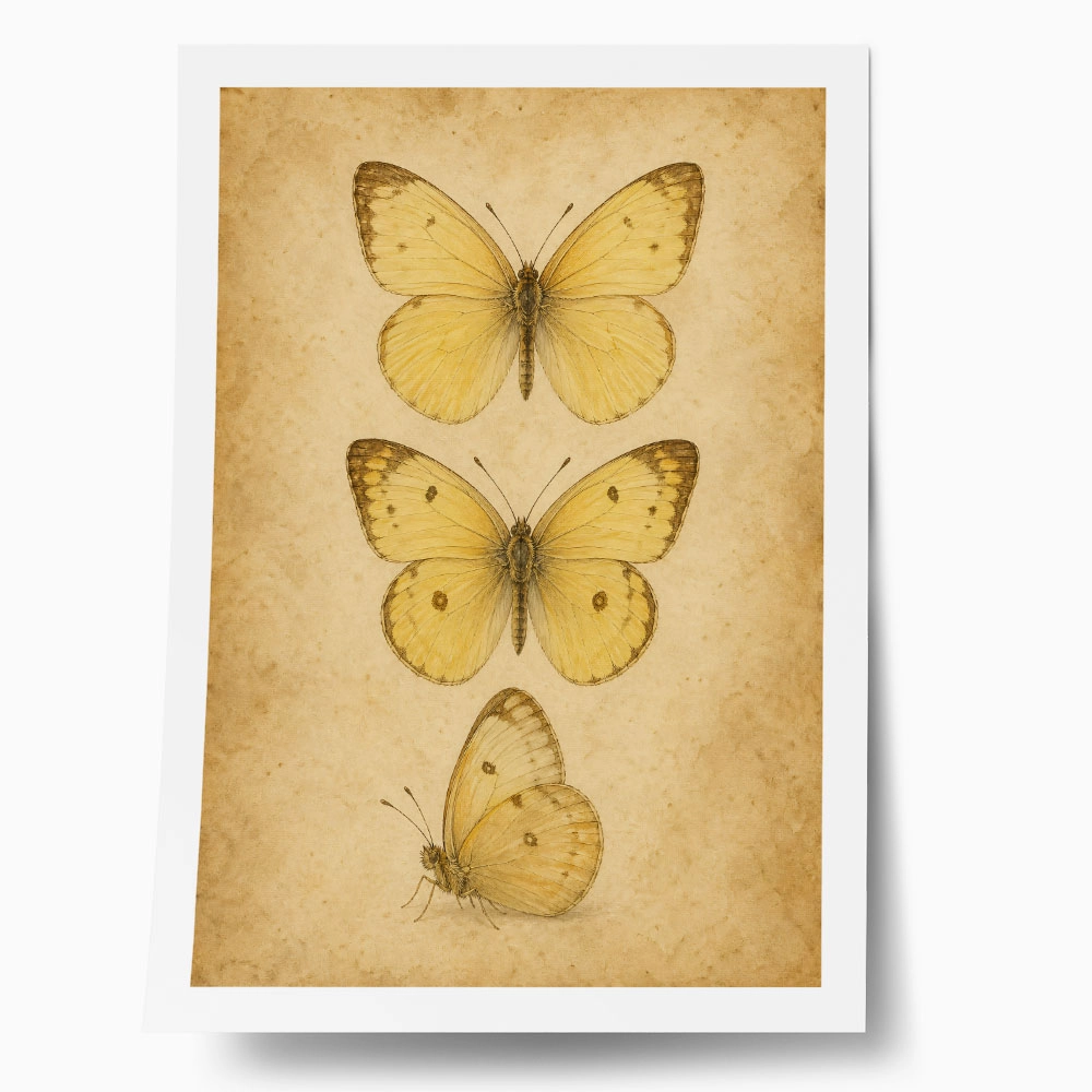 Poster VINTAGE DARK ACADEMIA BUTTERFLIES 5