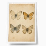 Poster VINTAGE DARK ACADEMIA BUTTERFLIES 7