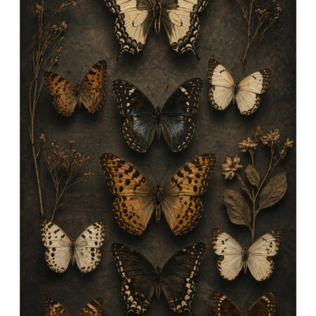 Poster VINTAGE DARK ACADEMIA BUTTERFLIES -  Sticky 2