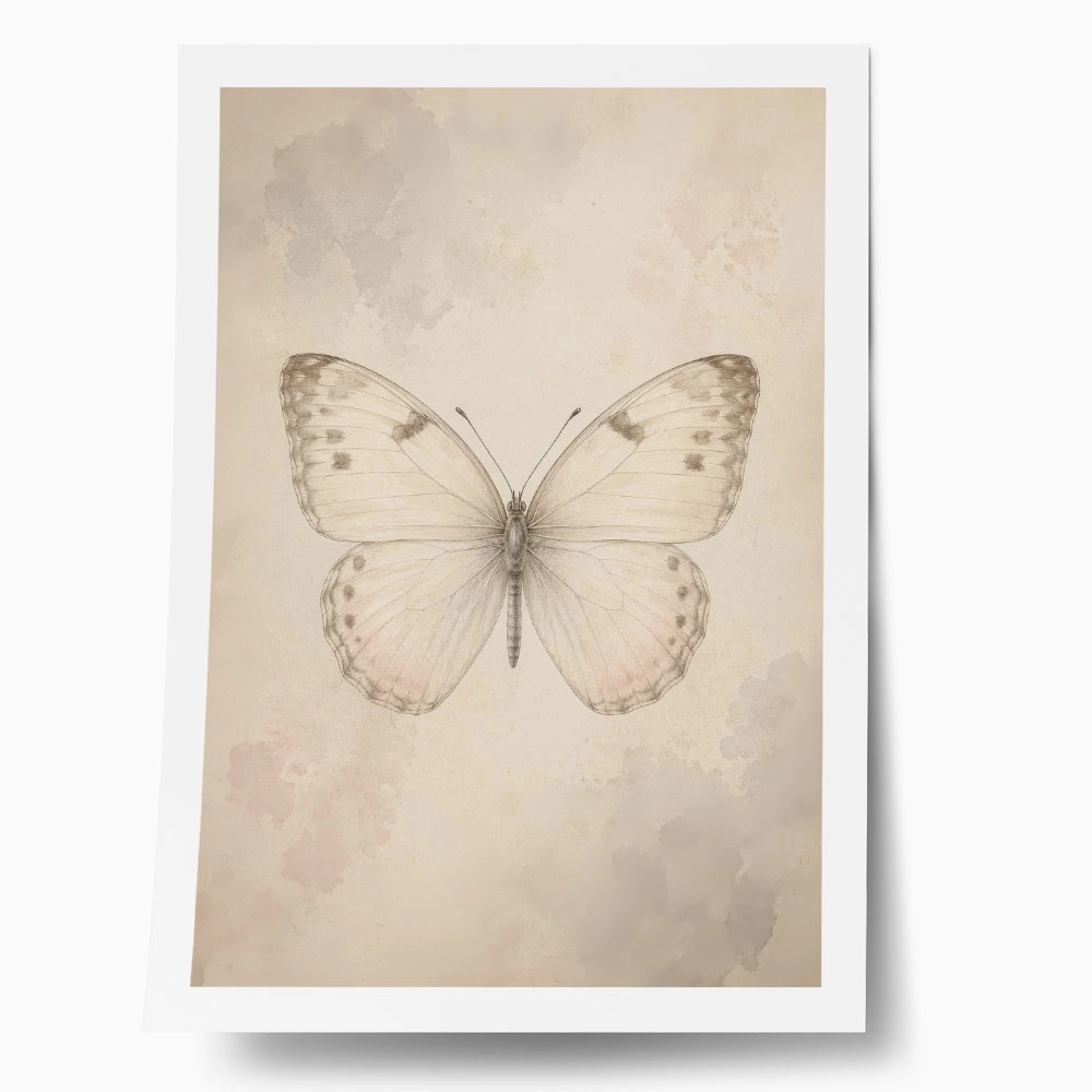 Poster VINTAGE DARK ACADEMIA BUTTERFLY 2