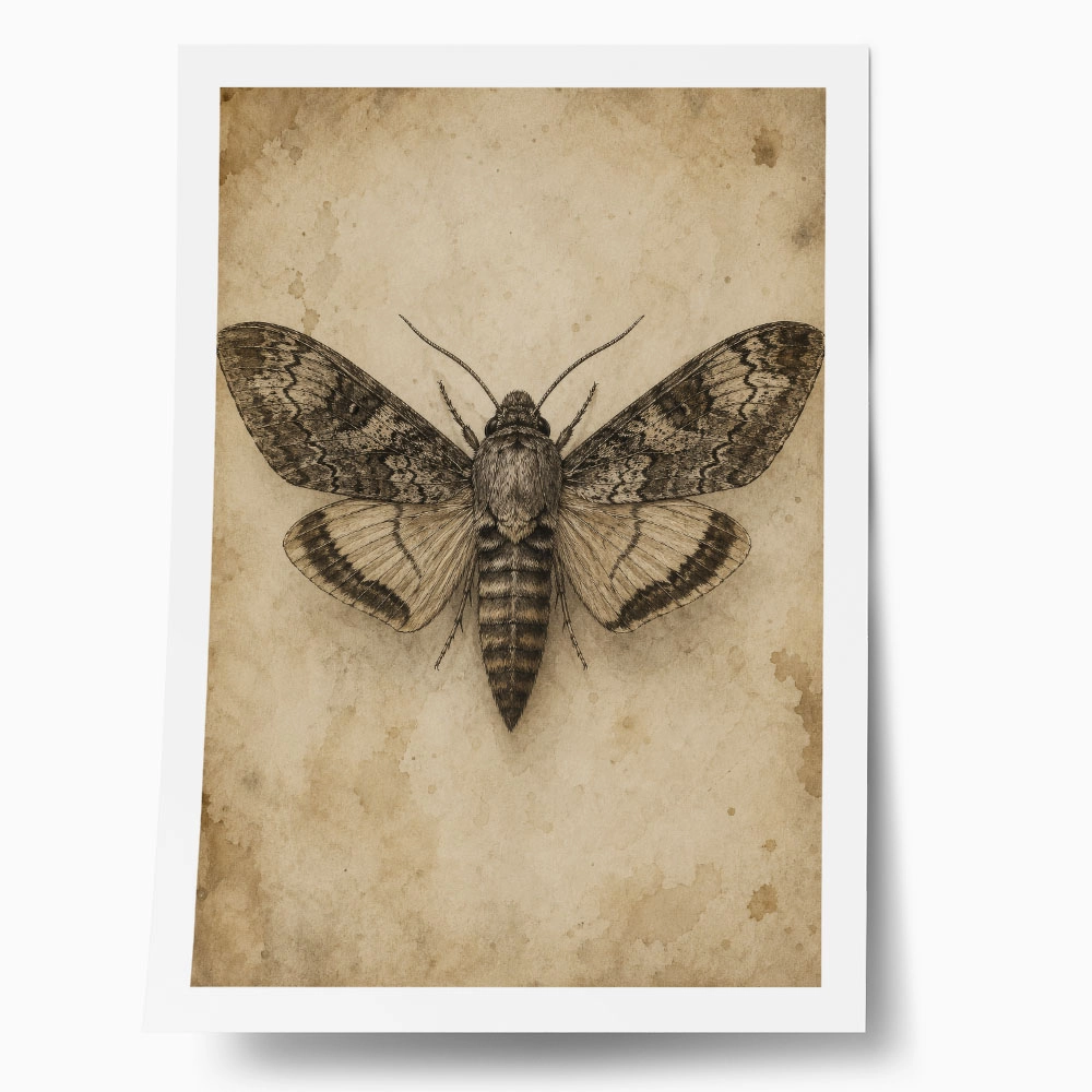 Poster VINTAGE DARK ACADEMIA BUTTERFLY 3