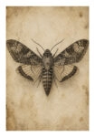 Poster VINTAGE DARK ACADEMIA BUTTERFLY 3