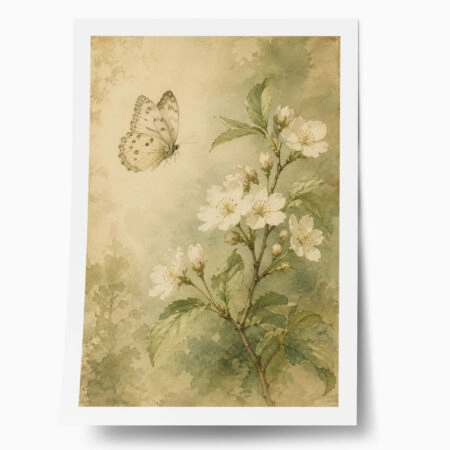Poster VINTAGE DARK ACADEMIA BUTTERFLY 5 - 