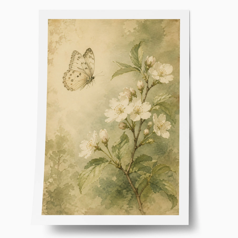 Poster VINTAGE DARK ACADEMIA BUTTERFLY 5