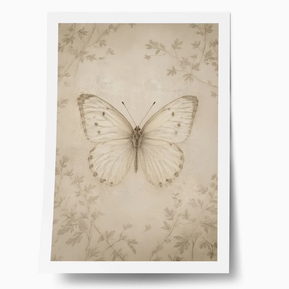 Poster VINTAGE DARK ACADEMIA BUTTERFLY