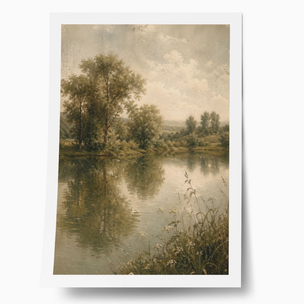 Poster VINTAGE DARK ACADEMIA BY THE RIVER 2