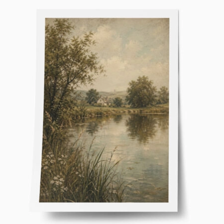 Poster VINTAGE DARK ACADEMIA BY THE RIVER 3 - 
