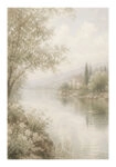 Poster VINTAGE DARK ACADEMIA BY THE RIVER