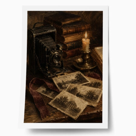Poster VINTAGE DARK ACADEMIA CAMERA - 