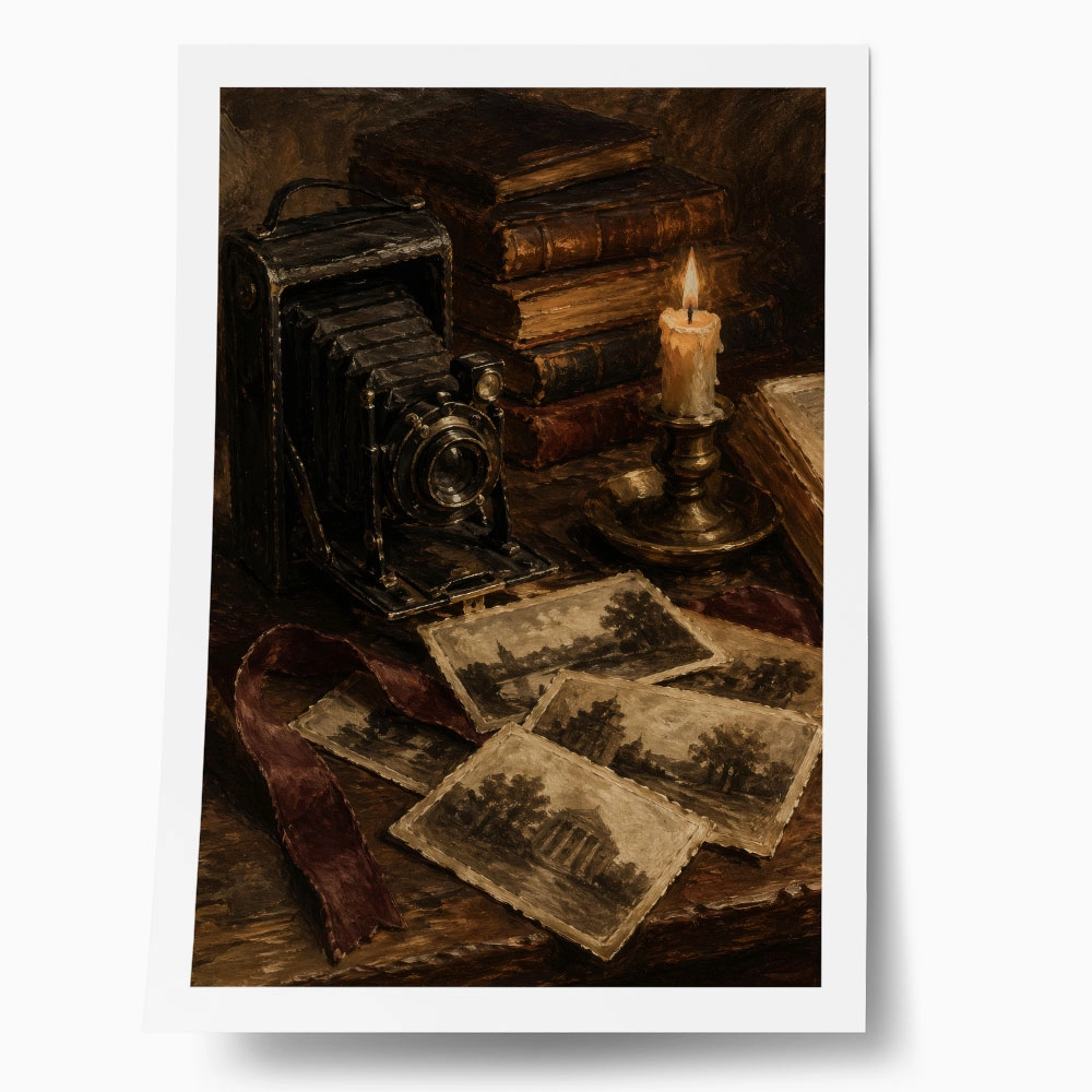Poster VINTAGE DARK ACADEMIA CAMERA