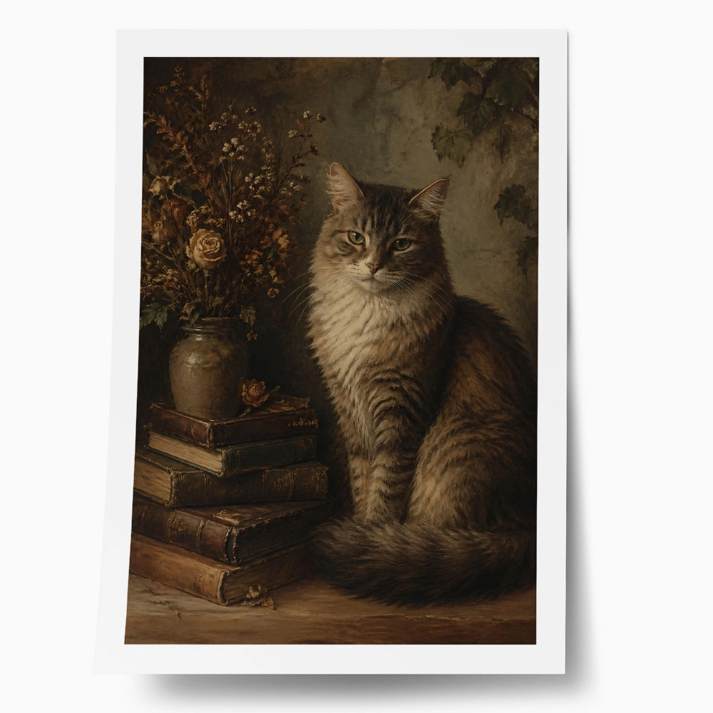 Poster VINTAGE DARK ACADEMIA CAT 2