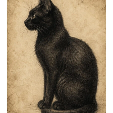 Poster VINTAGE DARK ACADEMIA CAT -  Sticky 2