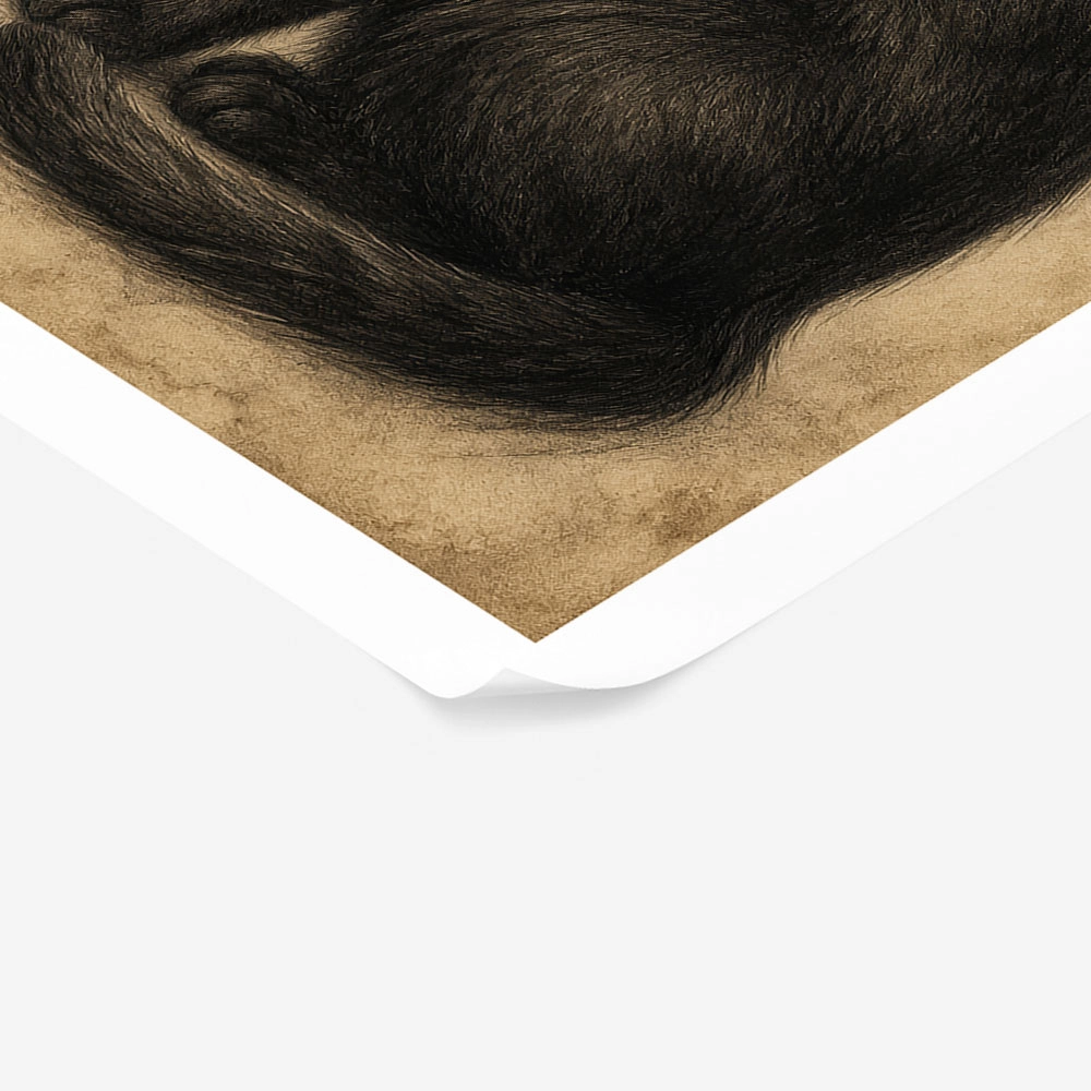 Poster VINTAGE DARK ACADEMIA CAT