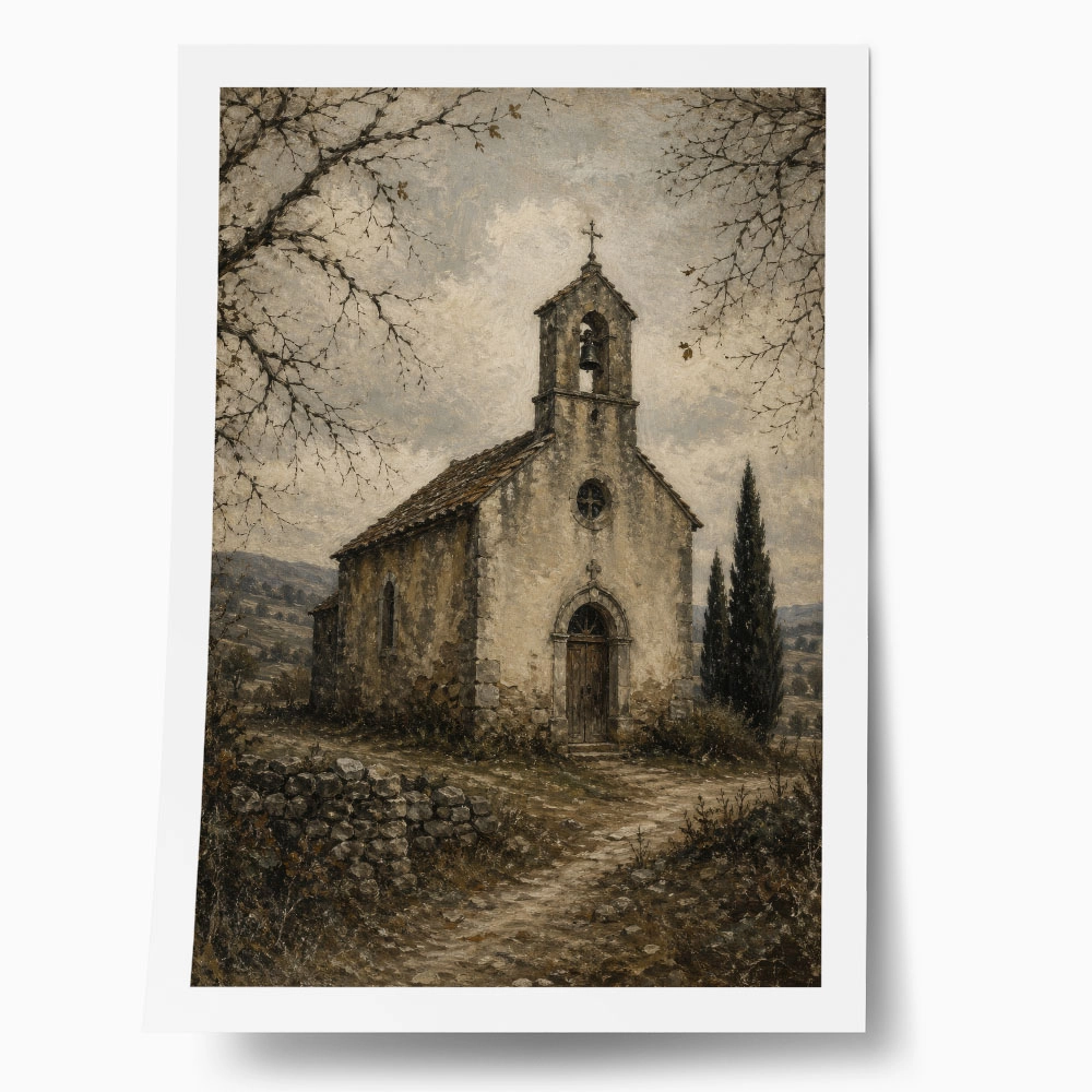 Poster VINTAGE DARK ACADEMIA CHAPEL