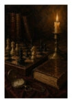 Poster VINTAGE DARK ACADEMIA CHESS