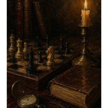 Poster VINTAGE DARK ACADEMIA CHESS -  Sticky 2