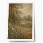 Poster VINTAGE DARK ACADEMIA COUNTRY FLOWERS
