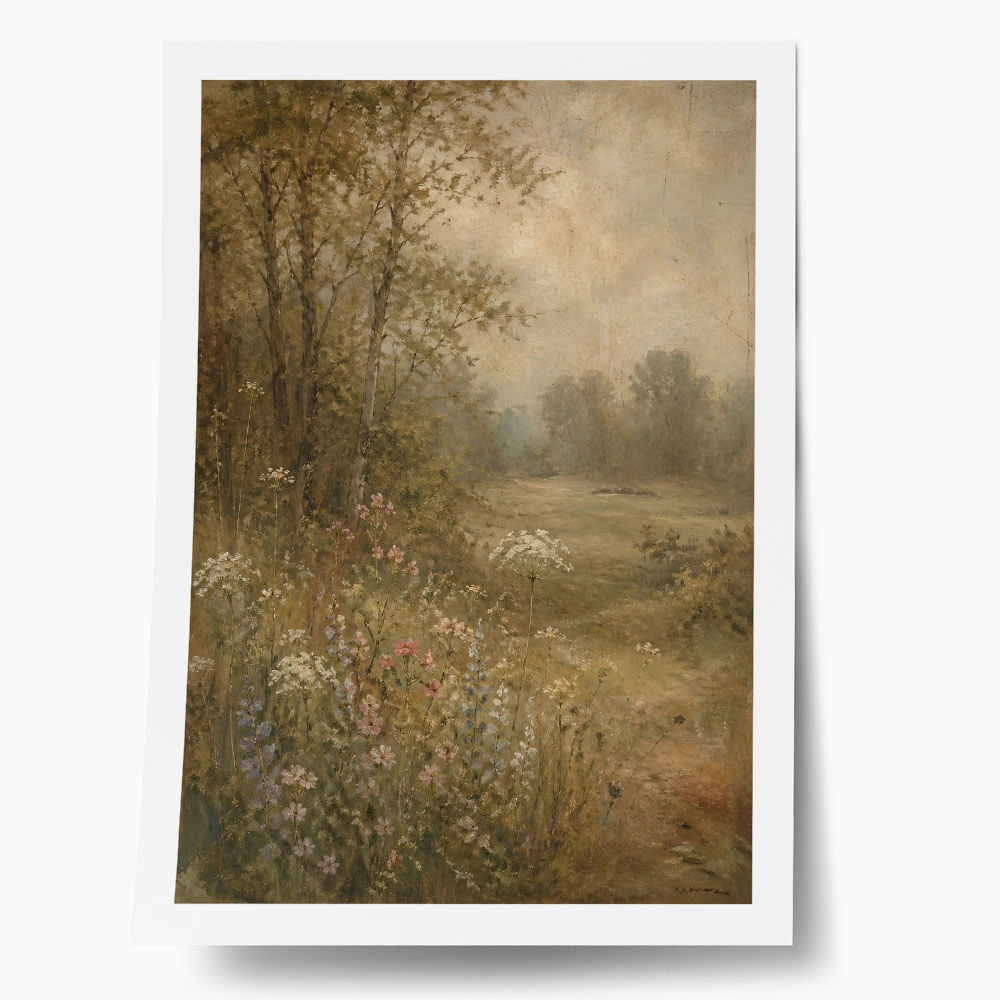 Poster VINTAGE DARK ACADEMIA COUNTRY FLOWERS