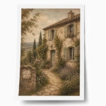 Poster VINTAGE DARK ACADEMIA COUNTRY HOUSE