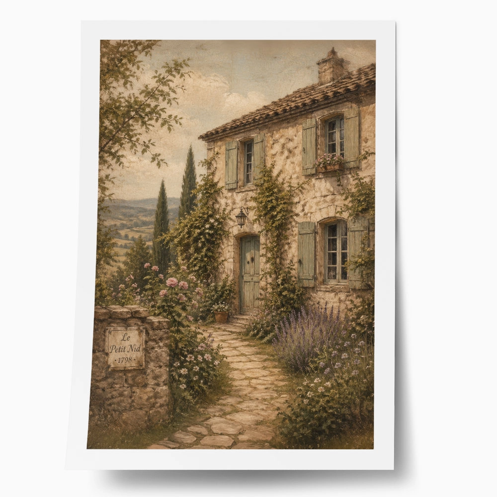 Poster VINTAGE DARK ACADEMIA COUNTRY HOUSE