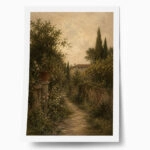 Poster VINTAGE DARK ACADEMIA COUNTRY PATH 2