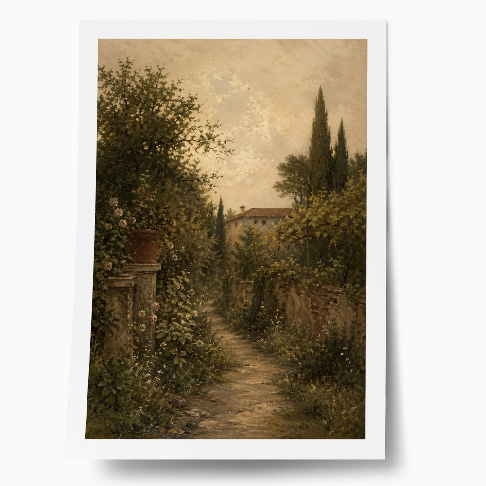 Poster VINTAGE DARK ACADEMIA COUNTRY PATH 2
