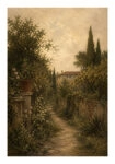 Poster VINTAGE DARK ACADEMIA COUNTRY PATH 2