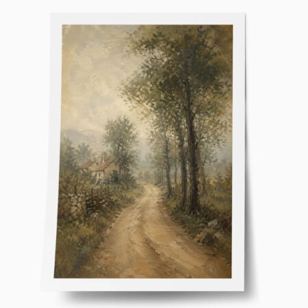 Poster VINTAGE DARK ACADEMIA COUNTRY PATH - 
