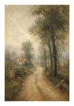 Poster VINTAGE DARK ACADEMIA COUNTRY PATH