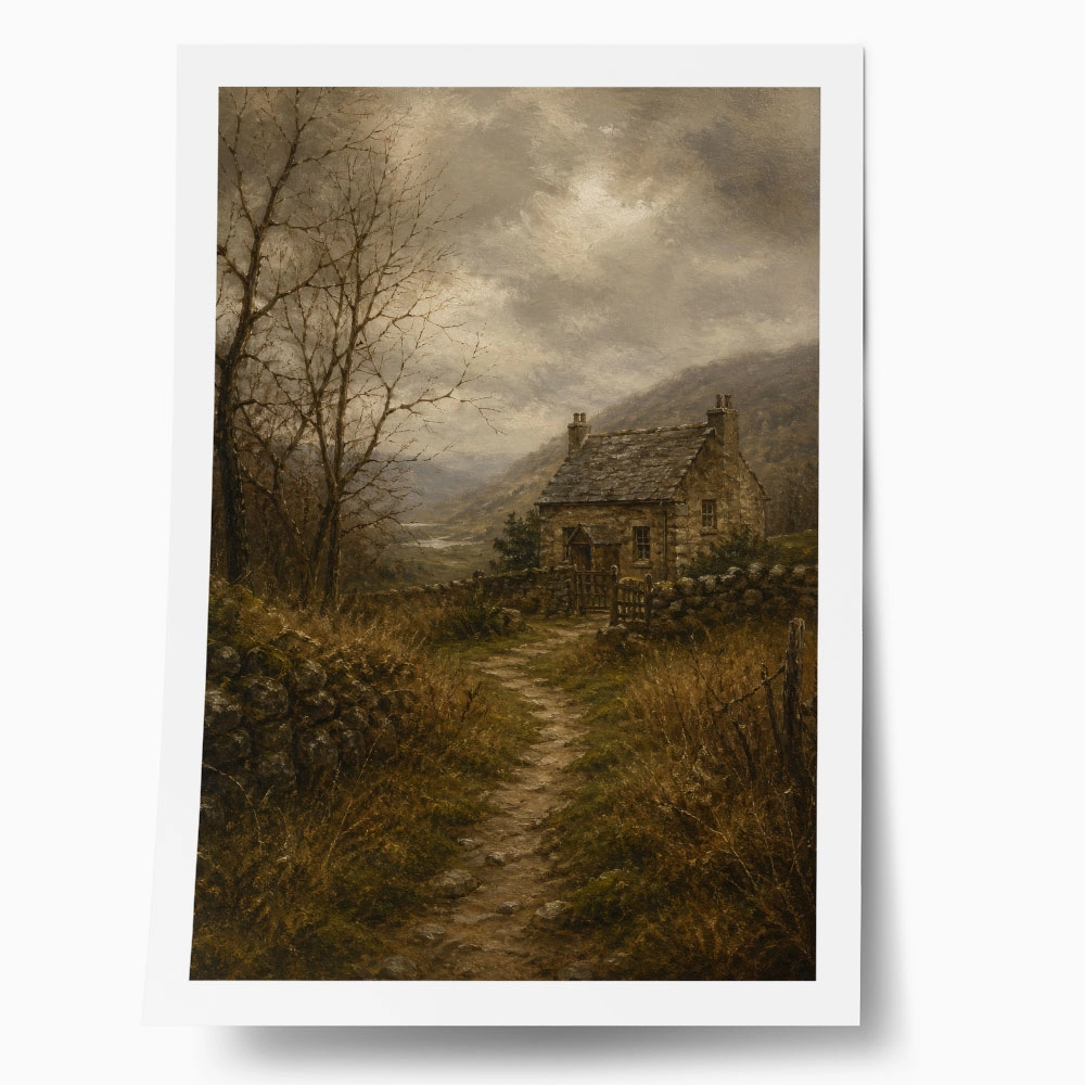 Poster VINTAGE DARK ACADEMIA COUNTRY ROAD 2