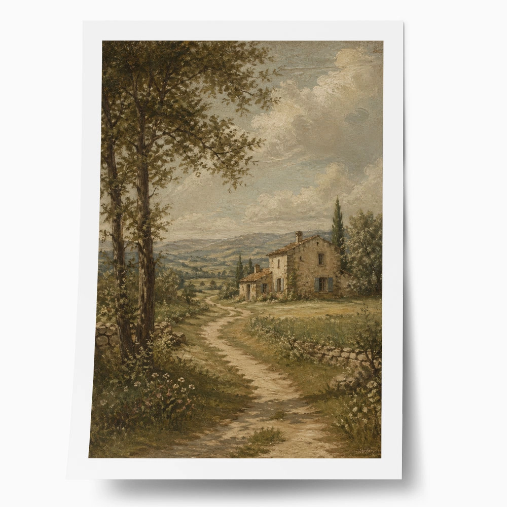 Poster VINTAGE DARK ACADEMIA COUNTRY ROAD 3