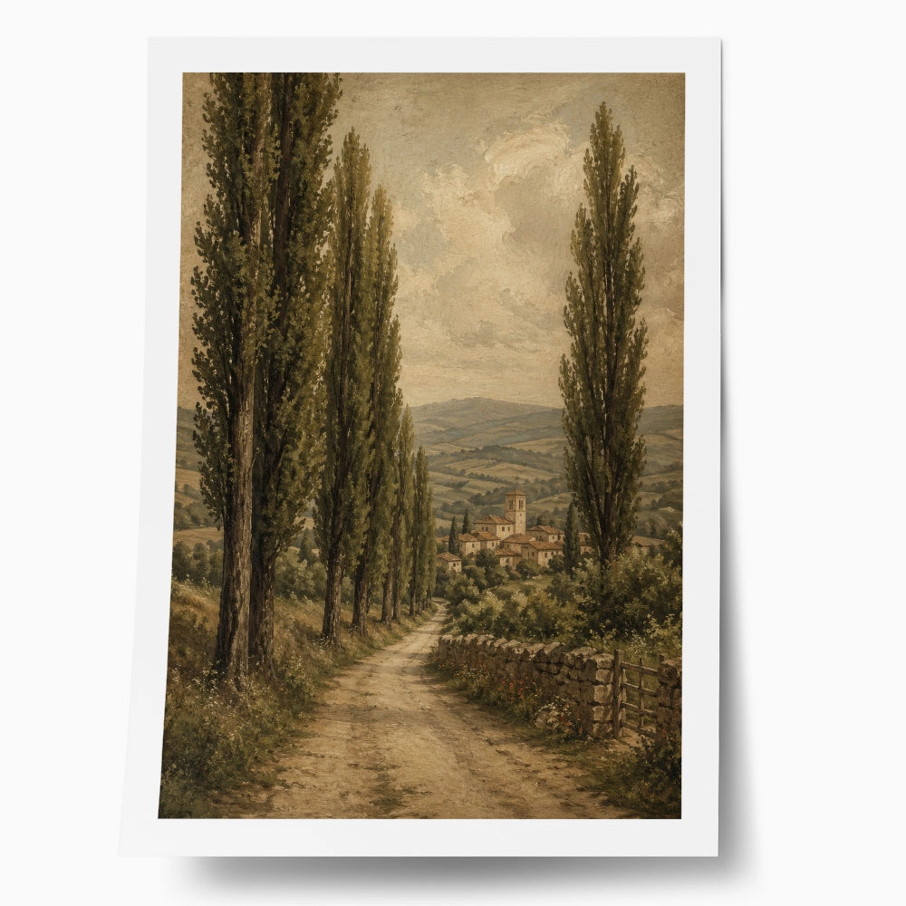 Poster VINTAGE DARK ACADEMIA COUNTRY ROAD 5