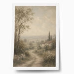 Poster VINTAGE DARK ACADEMIA COUNTRY ROAD