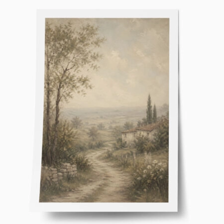 Poster VINTAGE DARK ACADEMIA COUNTRY ROAD - 