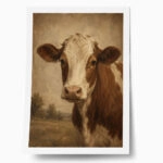 Poster VINTAGE DARK ACADEMIA COW 2