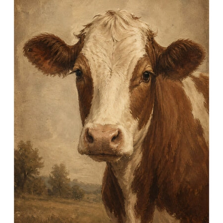 Poster VINTAGE DARK ACADEMIA COW 2 -  Sticky 2