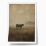 Poster VINTAGE DARK ACADEMIA COW