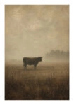 Poster VINTAGE DARK ACADEMIA COW