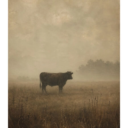 Poster VINTAGE DARK ACADEMIA COW -  Sticky 2