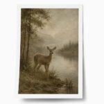 Poster VINTAGE DARK ACADEMIA DEER
