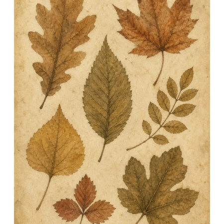 Poster VINTAGE DARK ACADEMIA DRIED LEAVES -  Sticky 2