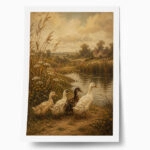 Poster VINTAGE DARK ACADEMIA DUCKS