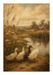 Poster VINTAGE DARK ACADEMIA DUCKS