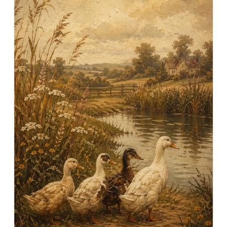 Poster VINTAGE DARK ACADEMIA DUCKS -  Sticky 2